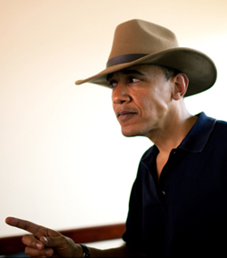 Obama in Hat